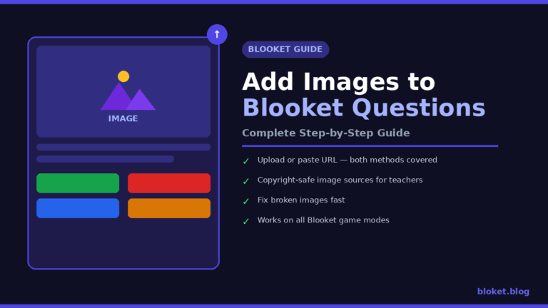 Add images to Blooket questions — step-by-step guide for teachers and students