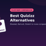 Best Quizizz alternatives like Blooket shown as fanned platform comparison cards