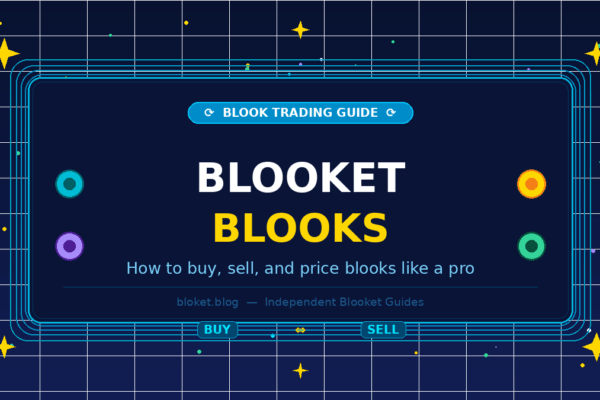 Blooket blook trading guide showing how to buy sell and price blooks on the market