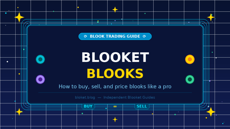 Blooket blook trading guide showing how to buy sell and price blooks on the market