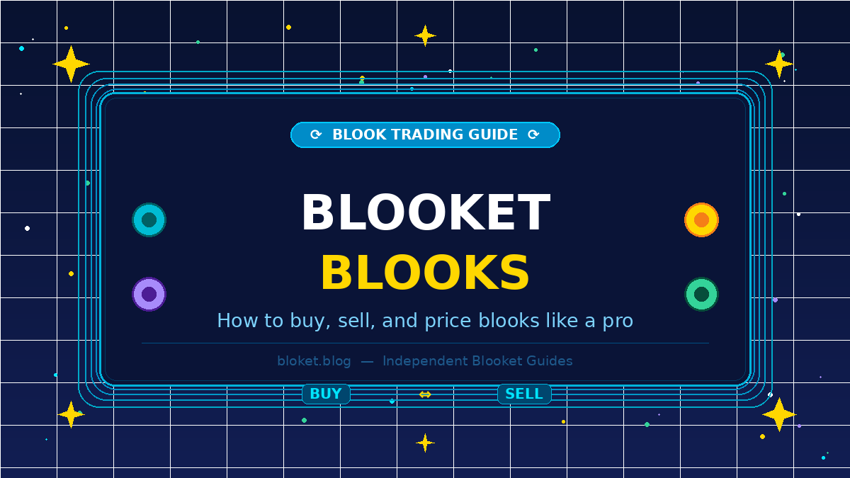Blooket blook trading guide showing how to buy sell and price blooks on the market