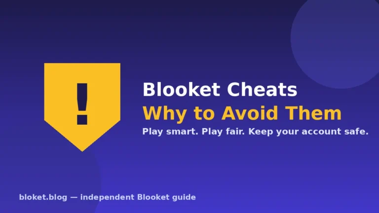 Blooket cheats warning graphic with shield icon and text "why to avoid them"