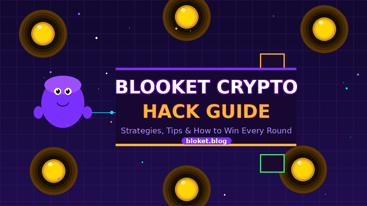 Blooket Crypto Hack guide showing game strategies, coins, and winning tips