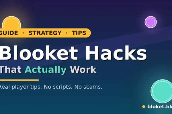 Blooket hacks that actually work shown on a dark blue gaming-style banner with coin and token icons