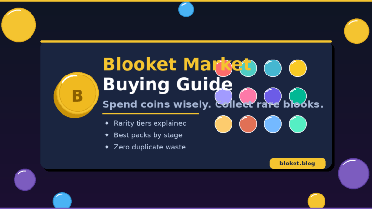 Blooket Market buying guide showing coins, blook rarities and pack selection tips
