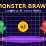 Blooket Monster Brawl strategy guide showing two cartoon monsters battling for gold coins