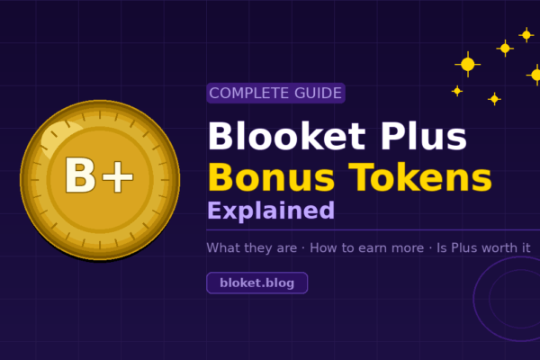 Blooket Plus bonus tokens explained — gold coin icon with title text on dark purple background
