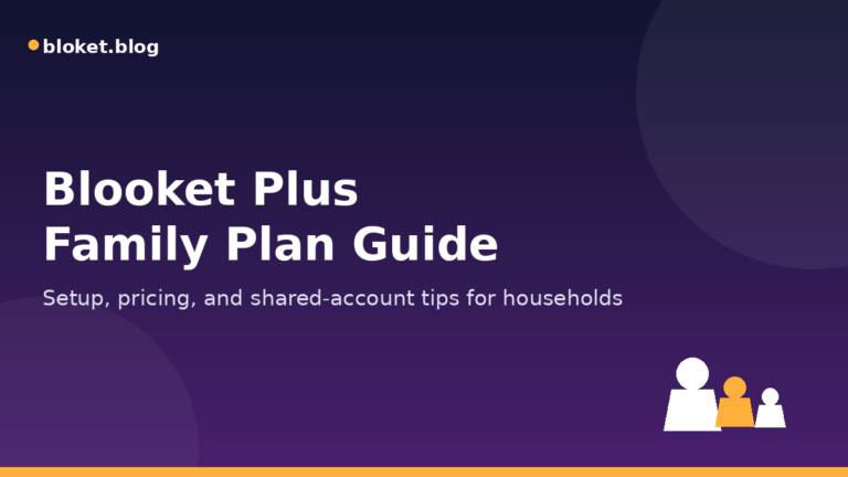 Blooket Plus family plan guide showing shared account setup for households