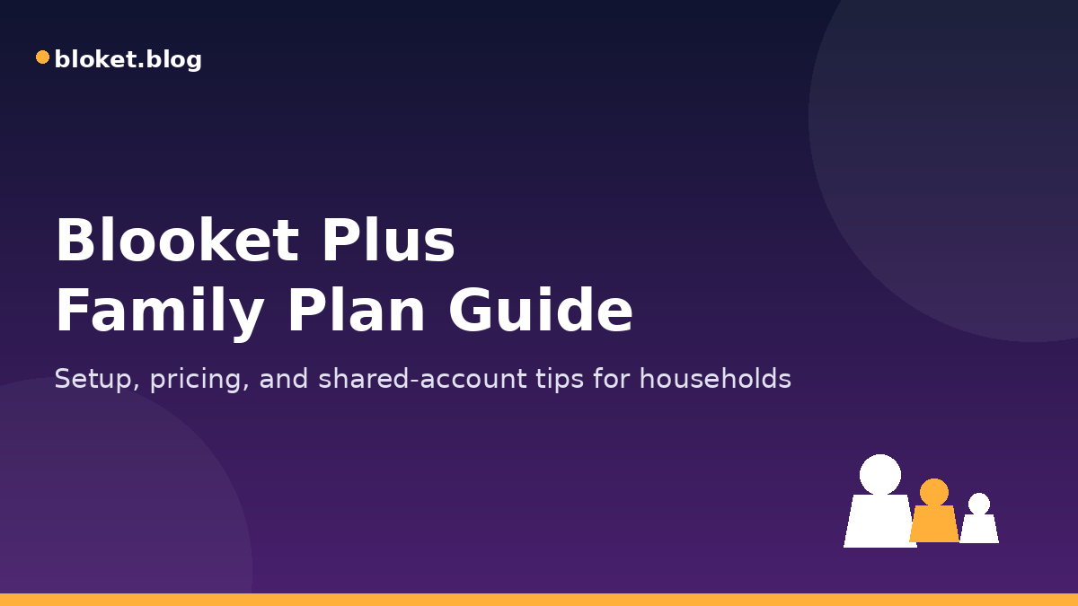 Blooket Plus family plan guide showing shared account setup for households