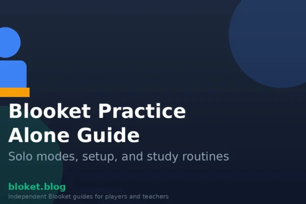 Blooket practice alone guide cover showing a solo study icon and article title Title: Blooket practice alone guide