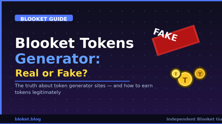 Blooket tokens generator real or fake — guide exposing token generator scams on bloket.blog