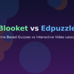 Blooket vs Edpuzzle comparison graphic showing both platform names side by side
