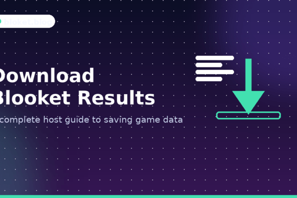 Download Blooket results screen showing host report export option