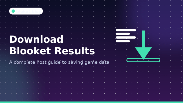 Download Blooket results screen showing host report export option