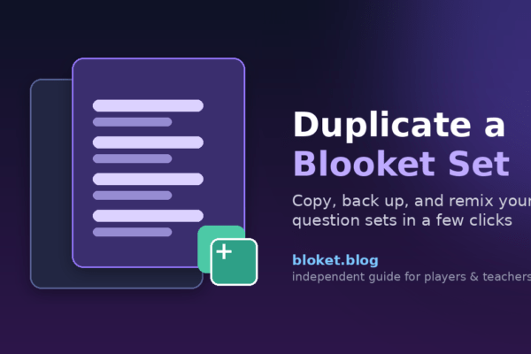 Duplicate a Blooket Set — two overlapping question cards with a copy icon
