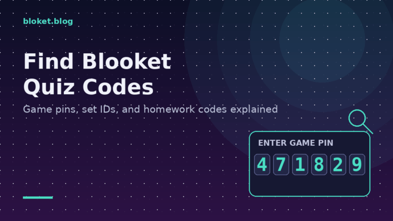 Find Blooket quiz codes screen showing a six-digit game pin entry box
