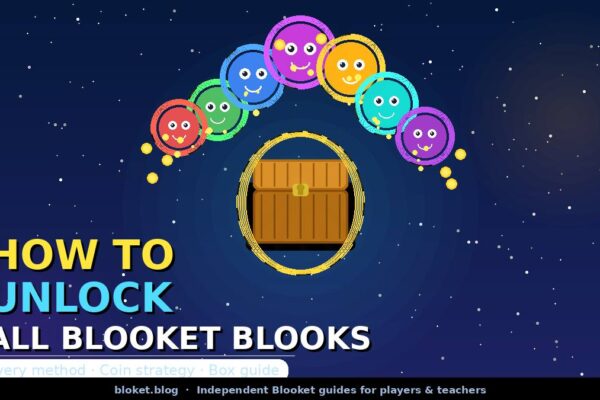 How to unlock all Blooket blooks — treasure chest opening with blooks flying out