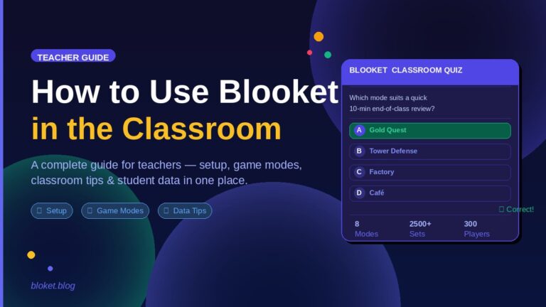 How to use Blooket in the classroom — teacher setup guide with game modes and tips