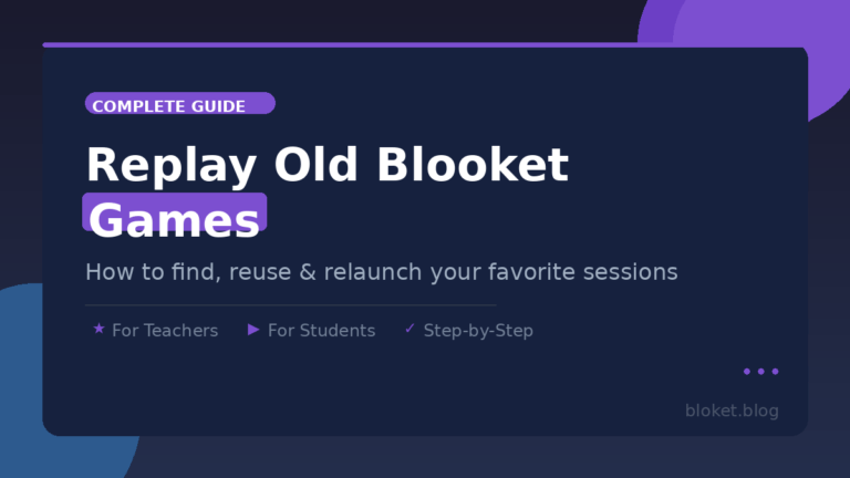 Replay old Blooket games guide for teachers and students — how to find sets and relaunch sessions