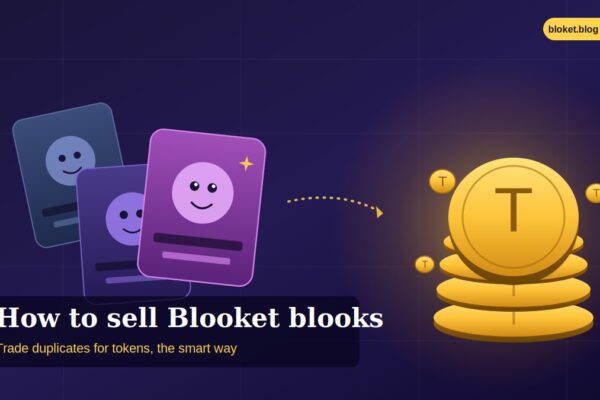 How to Sell Blooket Blooks guide showing blook cards trading for gold tokens