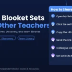 Share Blooket sets with other teachers — step-by-step guide to links, Discovery, and team libraries