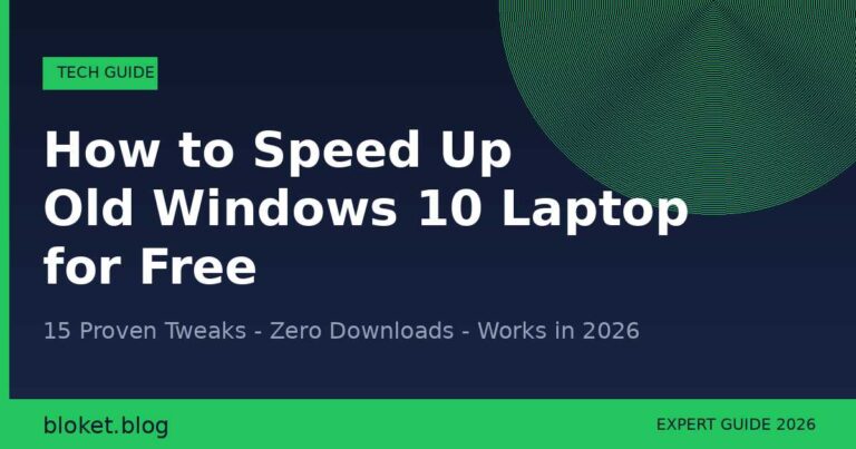 How to Speed Up Old Windows 10 Laptop for Free