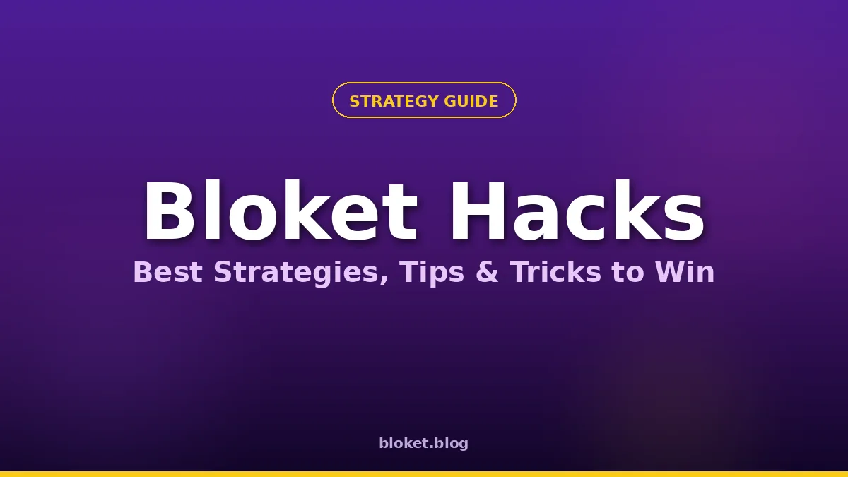 Bloket hacks guide cover graphic showing strategies, tips, and tricks for winning Blooket games