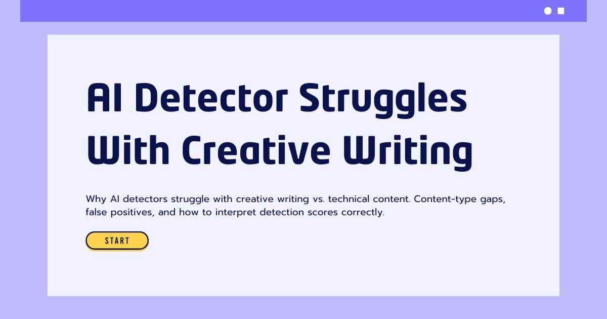 AI Detector Struggles With Creative Writing